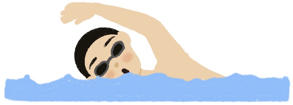 boy swimming