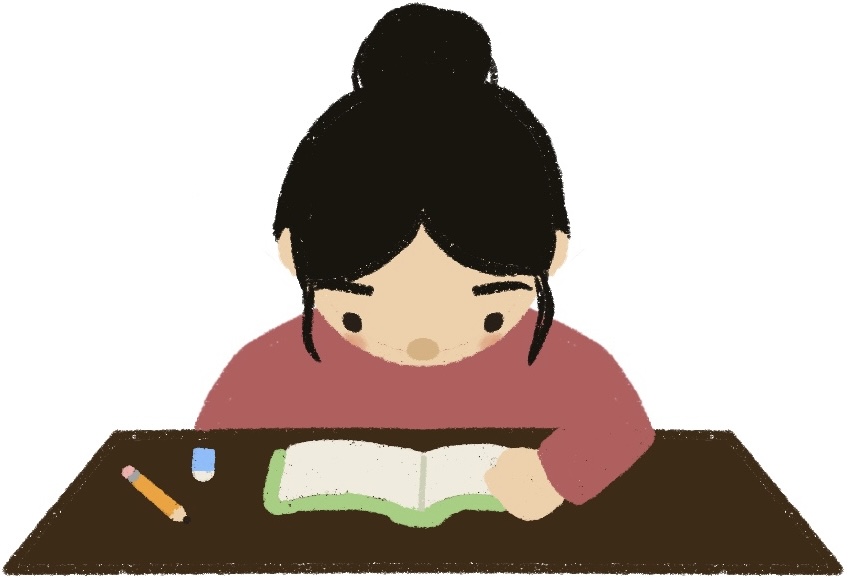 girl studying