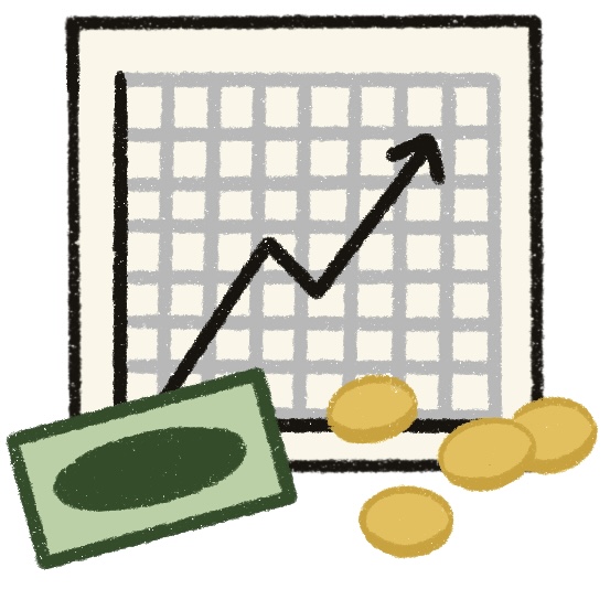 graph and money