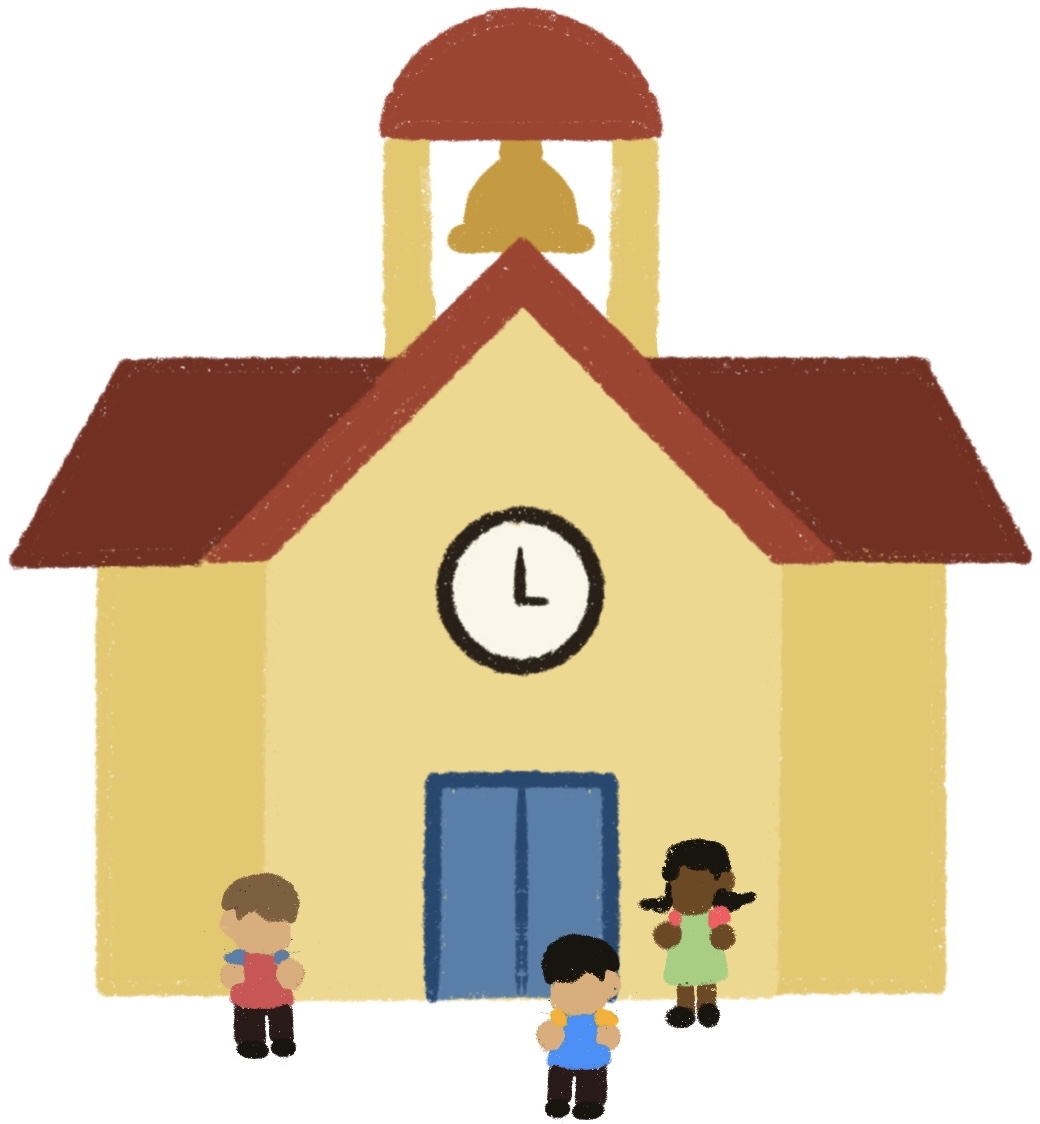 children going to school