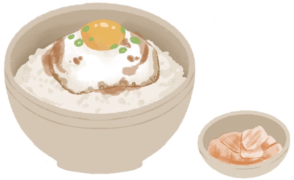 fried egg on rice