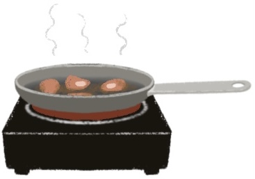 short ribs cooking in a pan