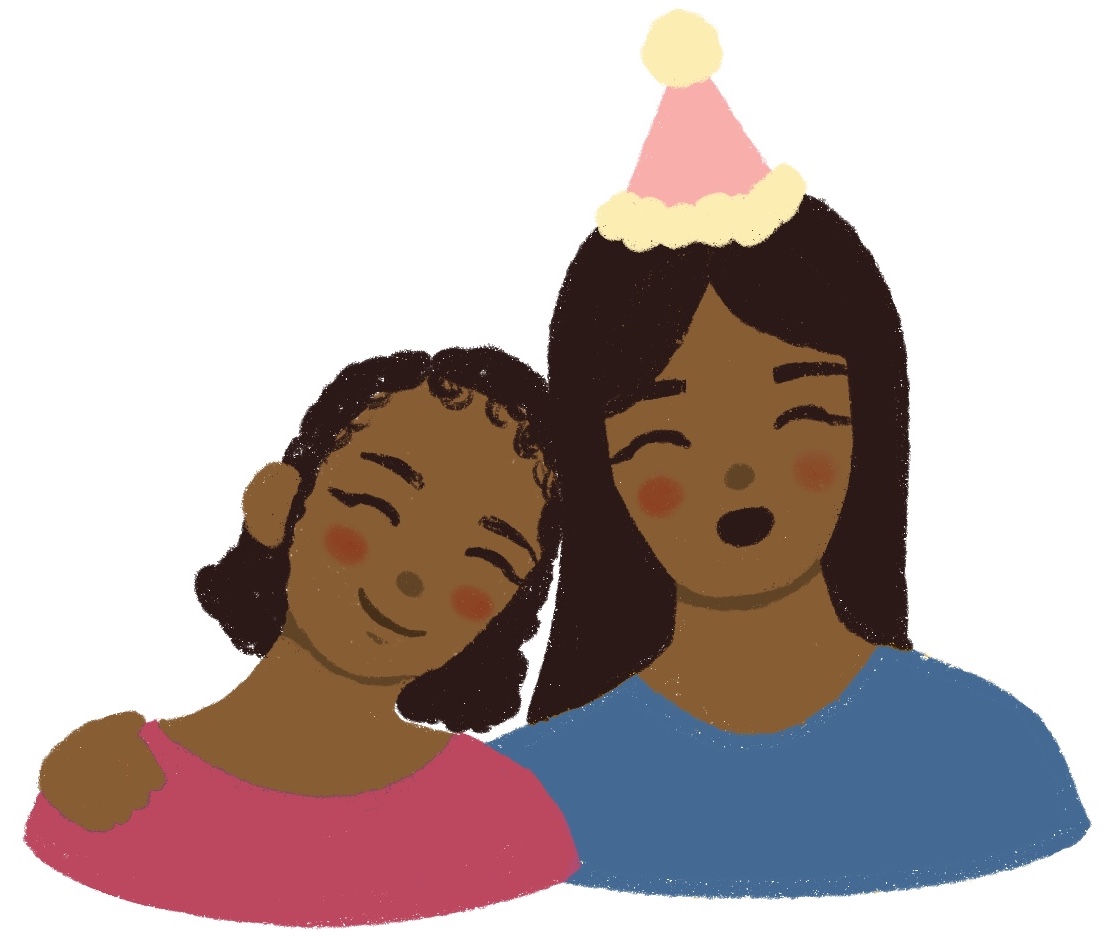 two girls celebrating a birthday