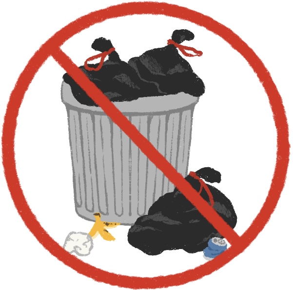 do not let trash pile up