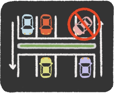 do not park car crookedly
