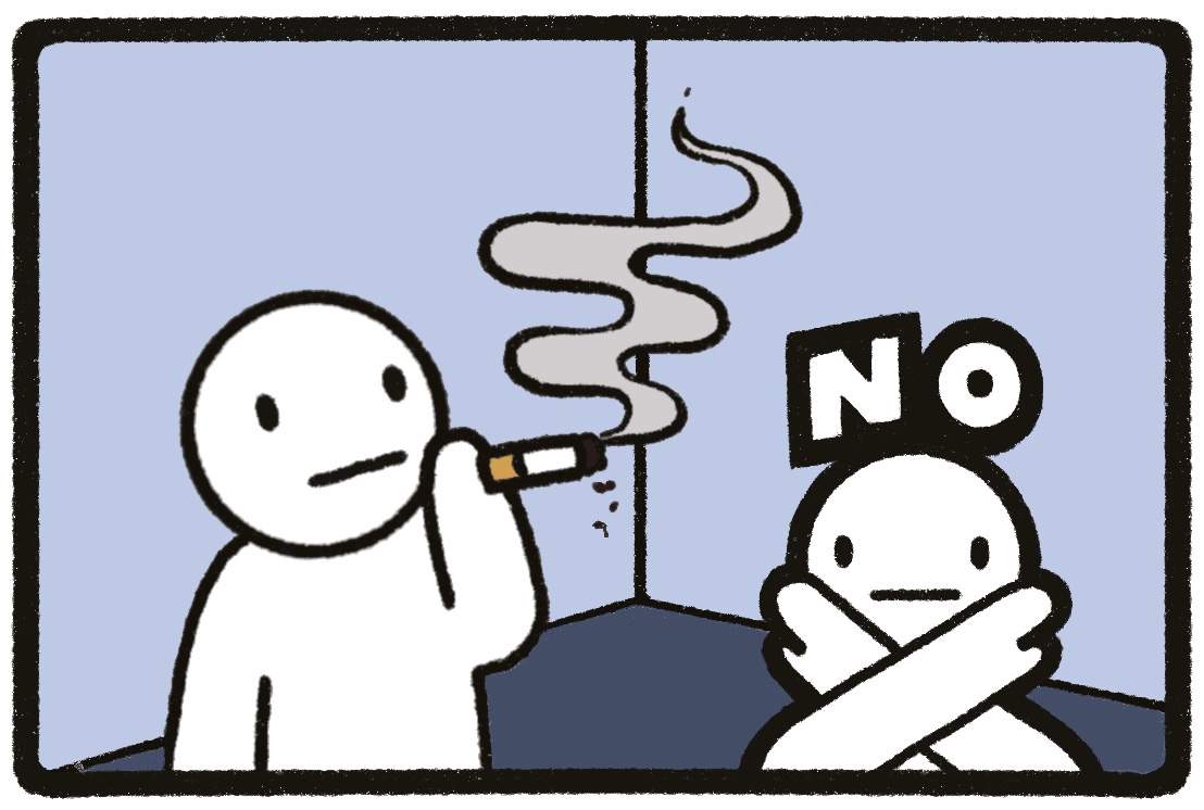 to not smoke a cigarette