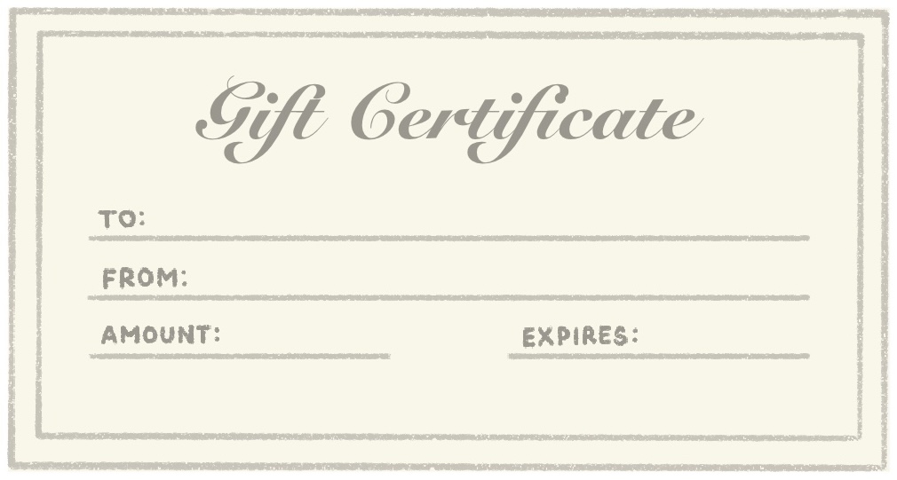 gift certificate