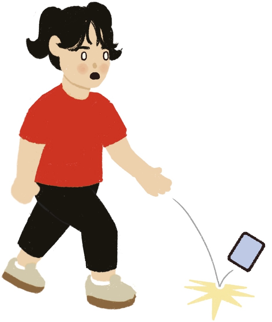 girl who dropped her phone