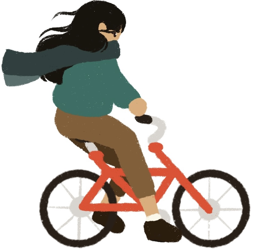 girl riding a bicycle