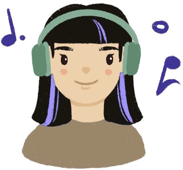 girl listening to music